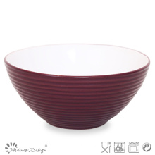 Dark Purple Swirl Ceramic Bowl